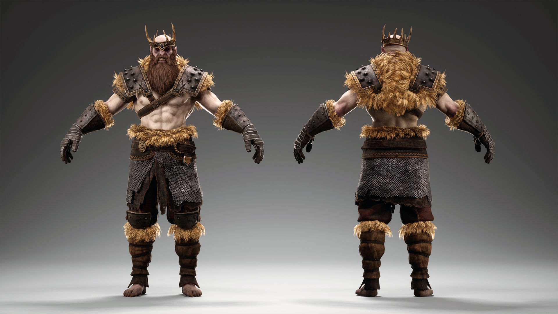 Orc Marauder Low-poly 3D model_16