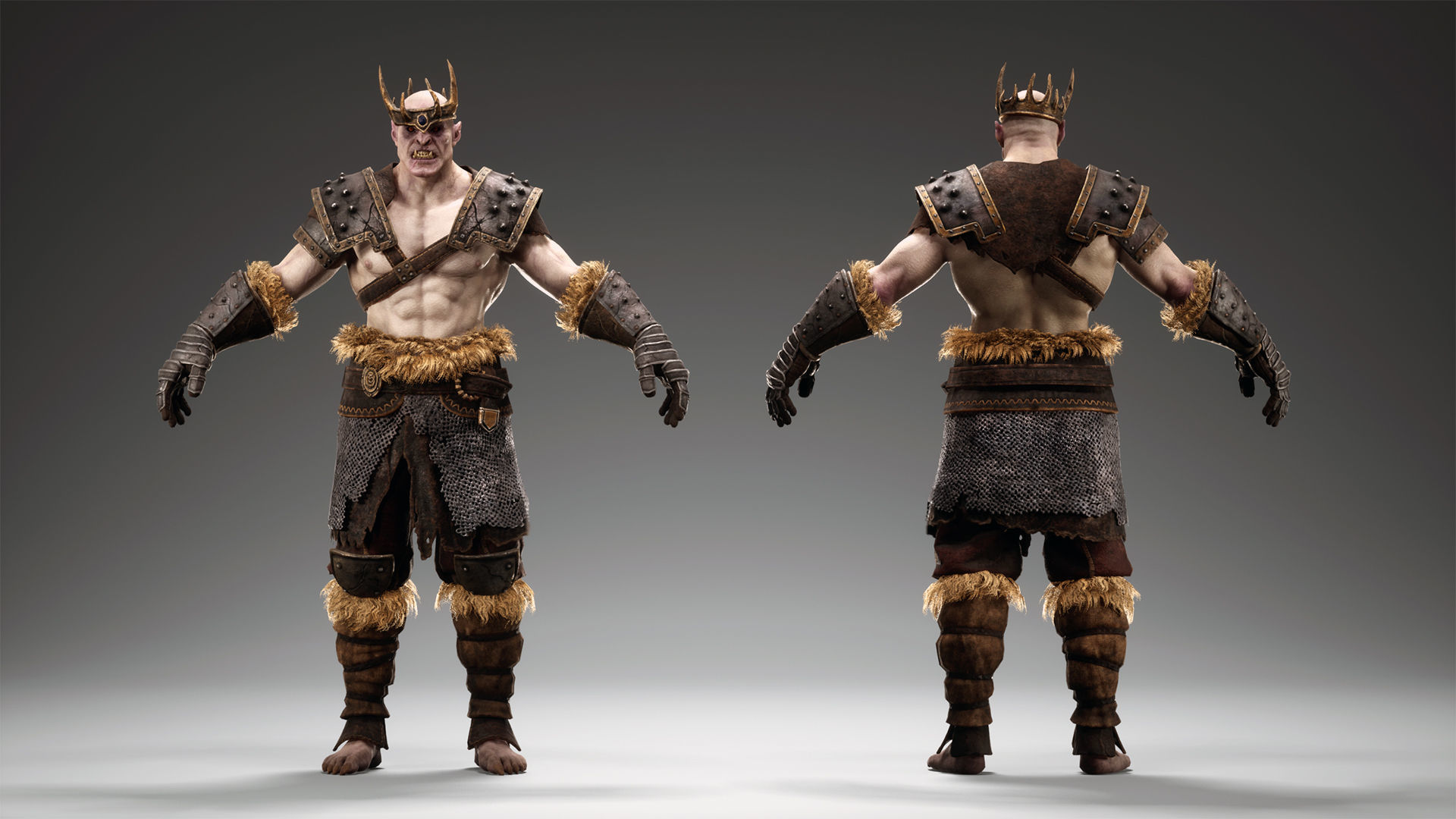 Orc Marauder Low-poly 3D model_15