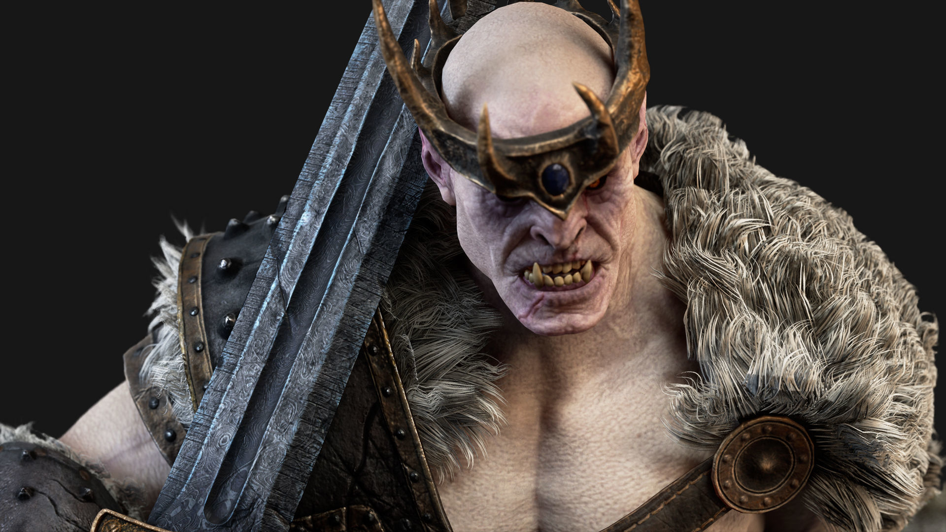 Orc Marauder Low-poly 3D model_6