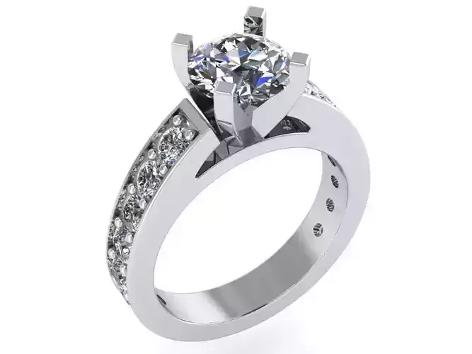 Peg Head Setting Diamond Ring 1293