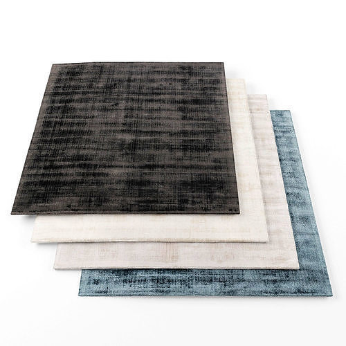 Rugs-1309 four square rugs Low-poly 3D model