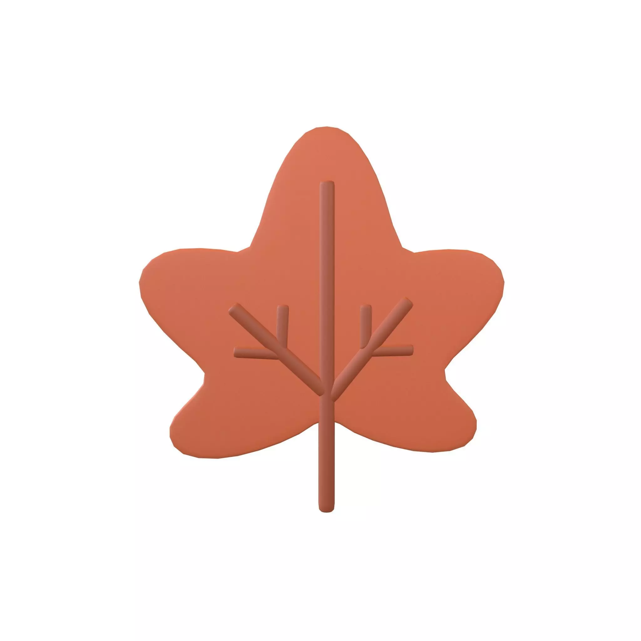 Cartoon Leaf v2 004 Low-poly 3D model_0