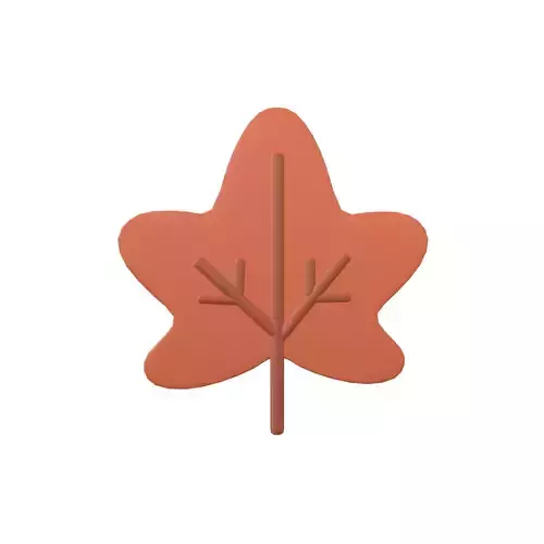 Cartoon Leaf v2 004 Low-poly 3D model