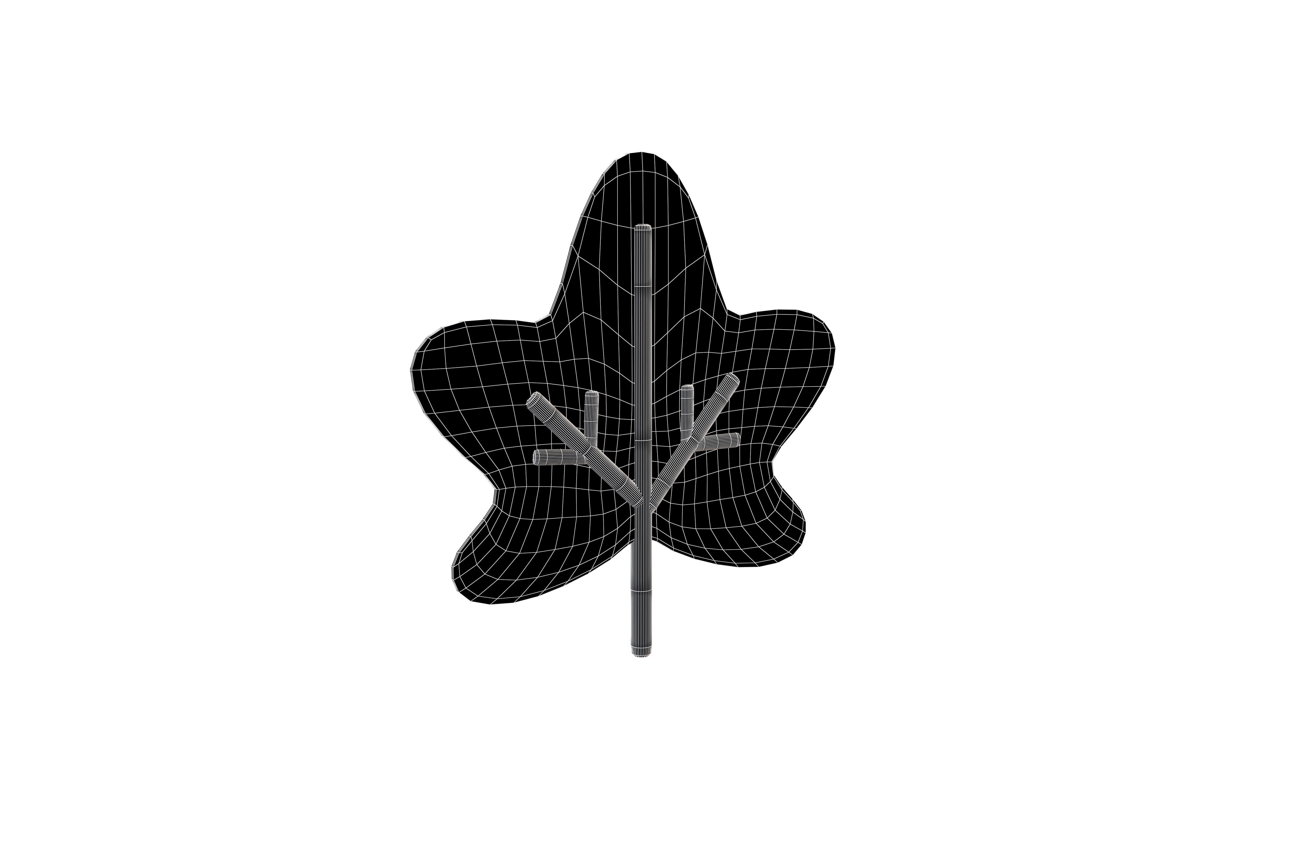 Cartoon Leaf v2 004 Low-poly 3D model_5