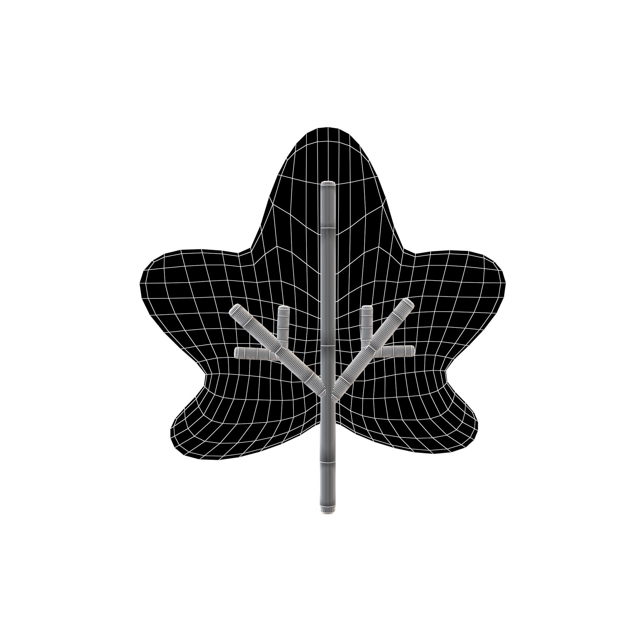 Cartoon Leaf v2 004 Low-poly 3D model_4