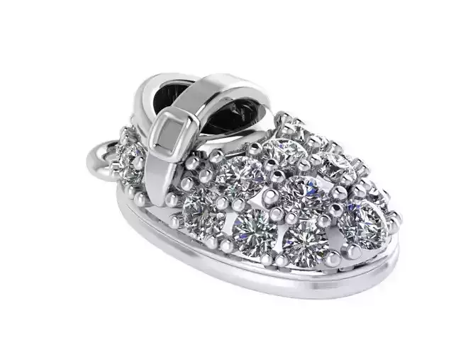Baby Shoe Diamond Pendant 1298