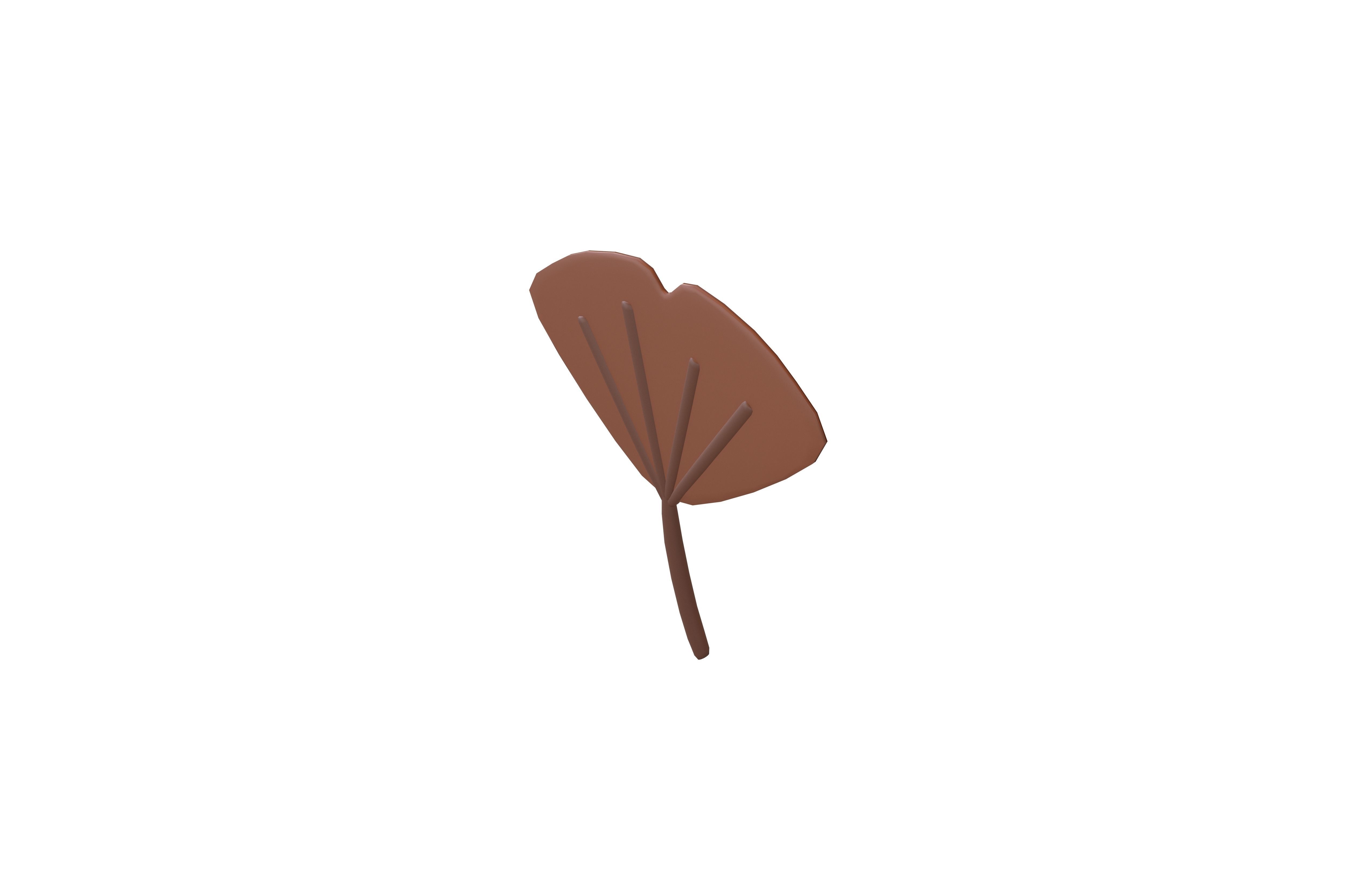 Cartoon Leaf v3 005 Low-poly 3D model_1