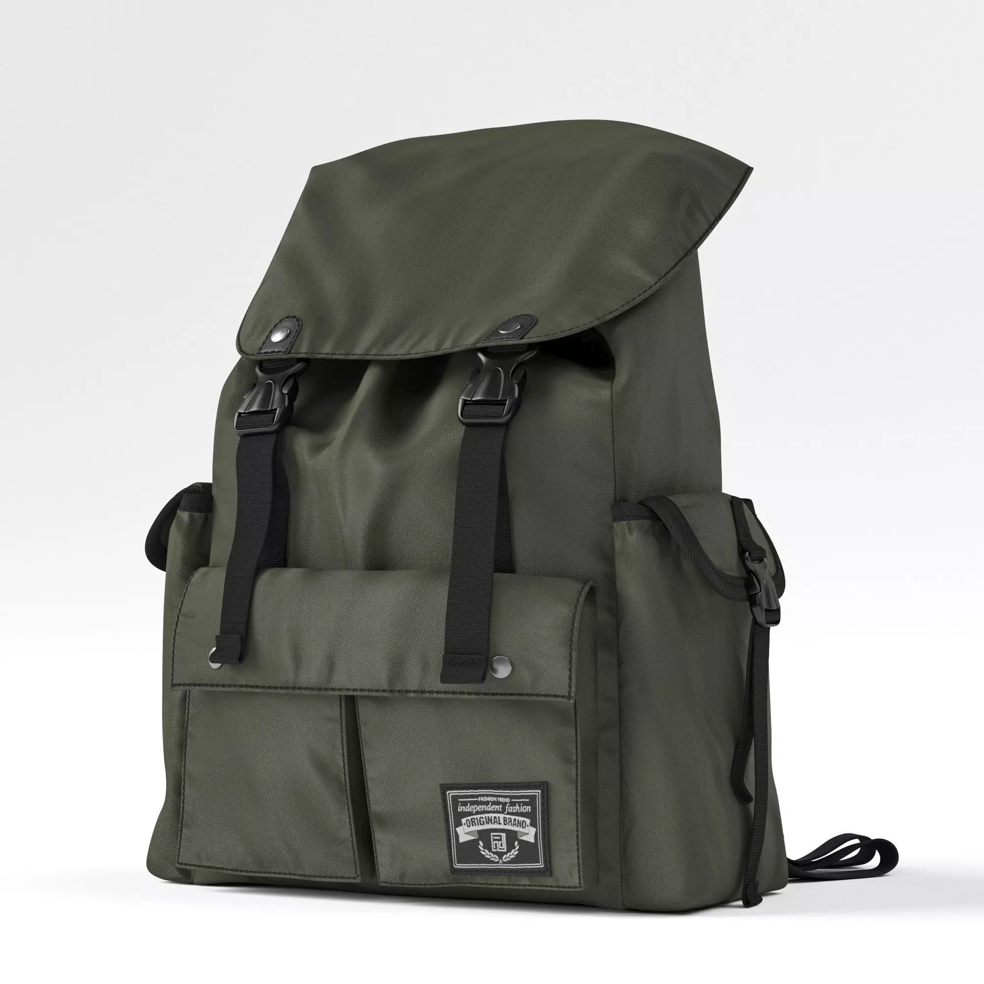 Backpack fabric Green 3D model