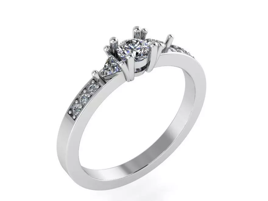 Engagement Ring 1300 Free 3D print model