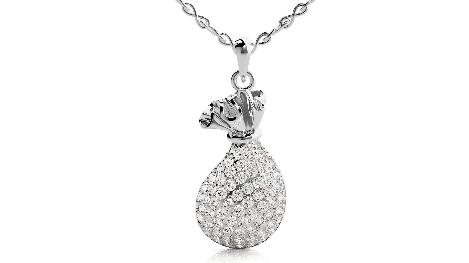 Raw bag pendant 3dm stl render details 3D print model_3