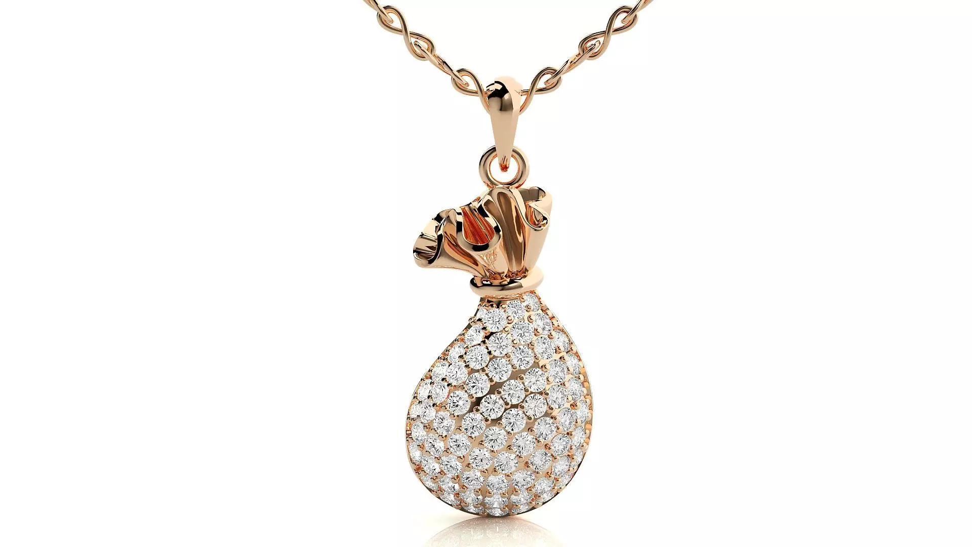 Raw bag pendant 3dm stl render details 3D print model_0