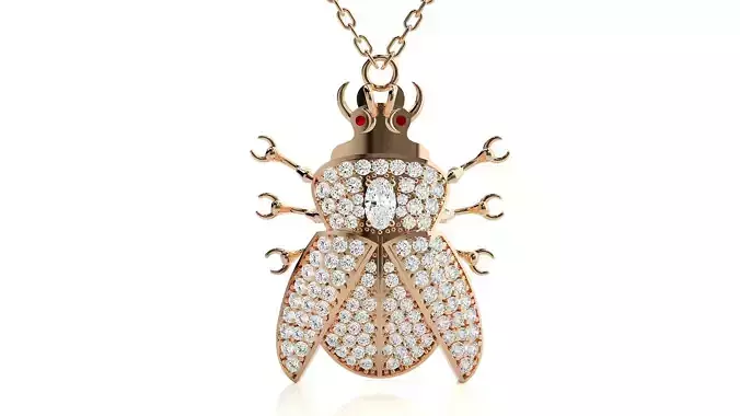 A fly pendant 3dm stl render details  3D print model
