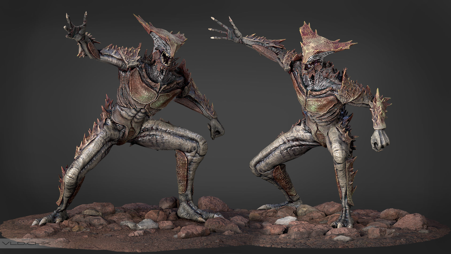 Ocypus - Demon Beetle Low-poly 3D model_6