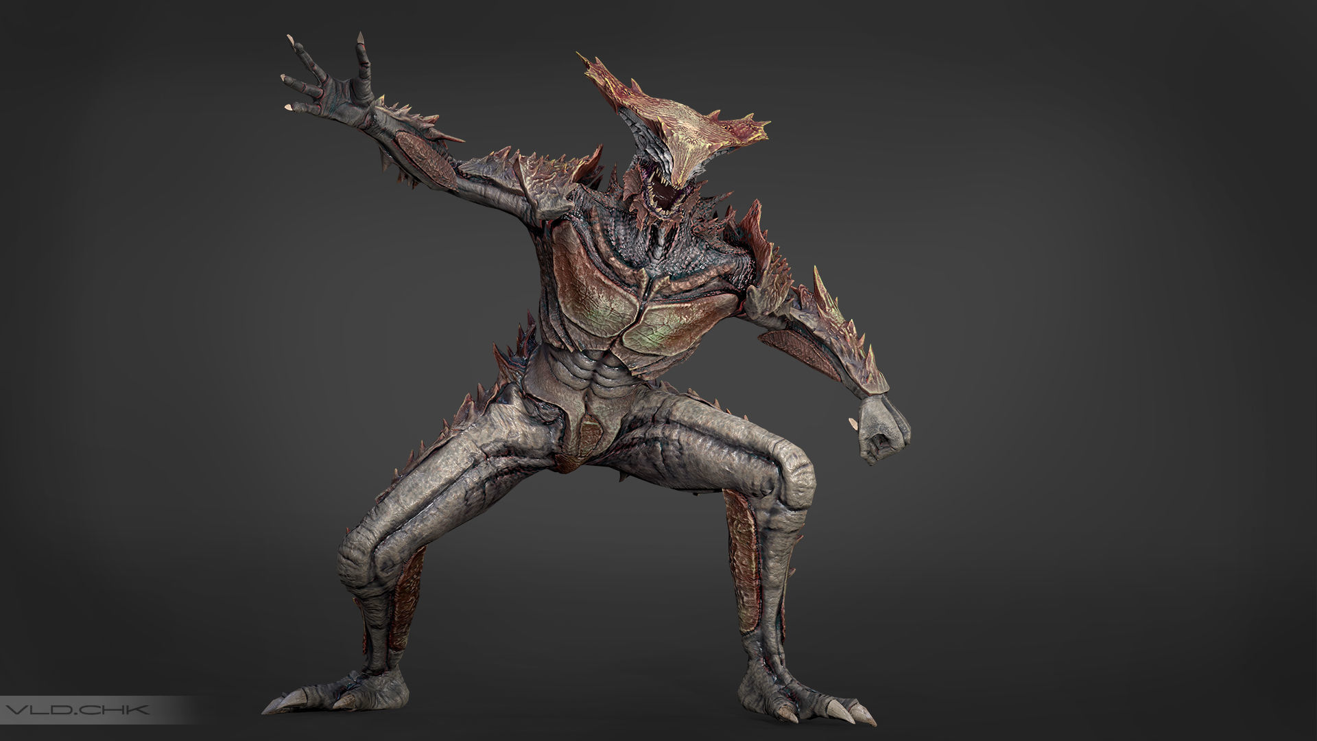 Ocypus - Demon Beetle Low-poly 3D model_4