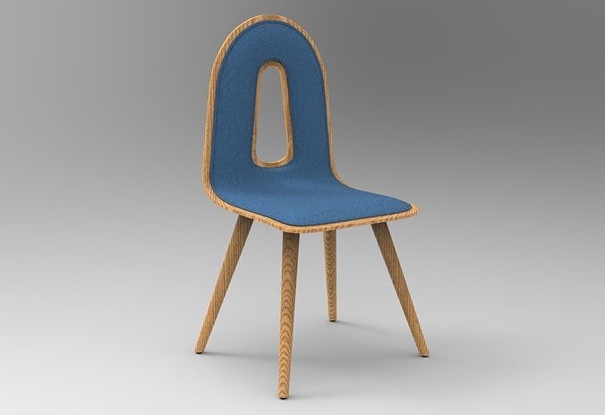 Gotham Woody Chair Low-poly 3D model