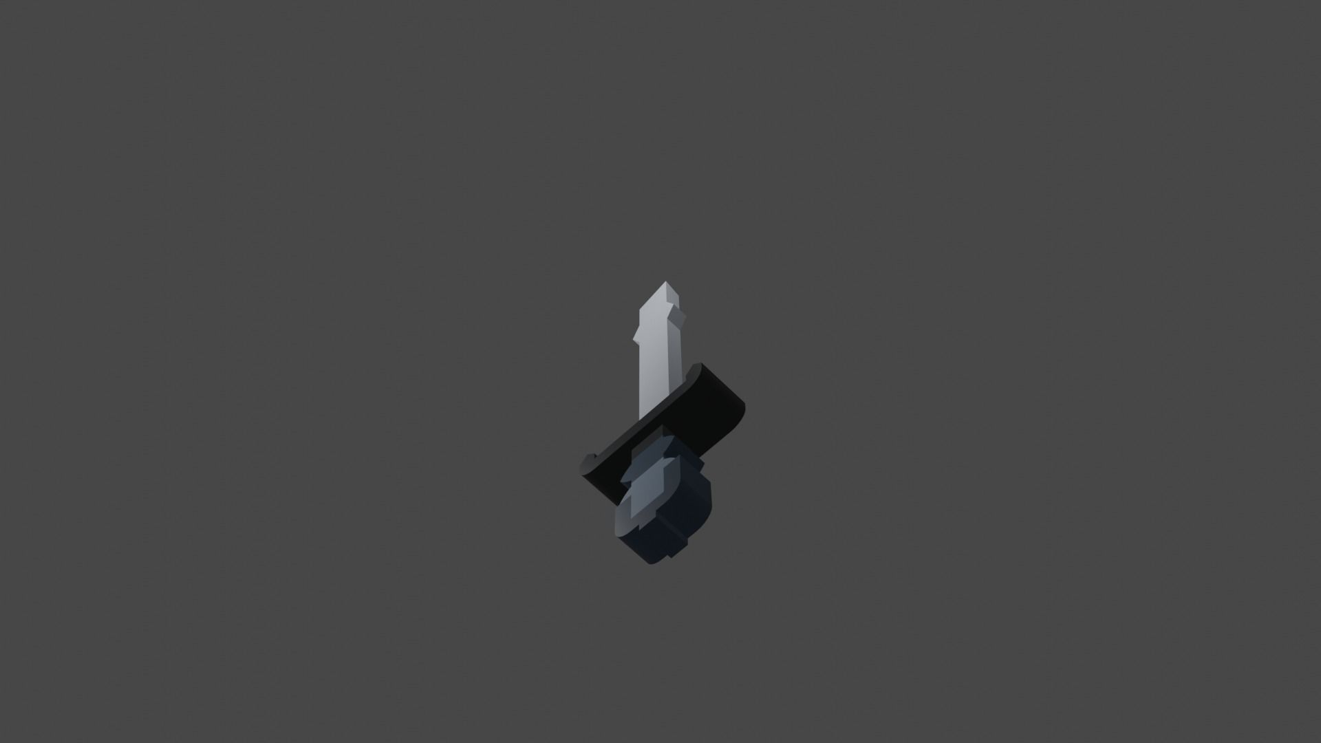 Low Poly Sword E Low-poly 3D model_1