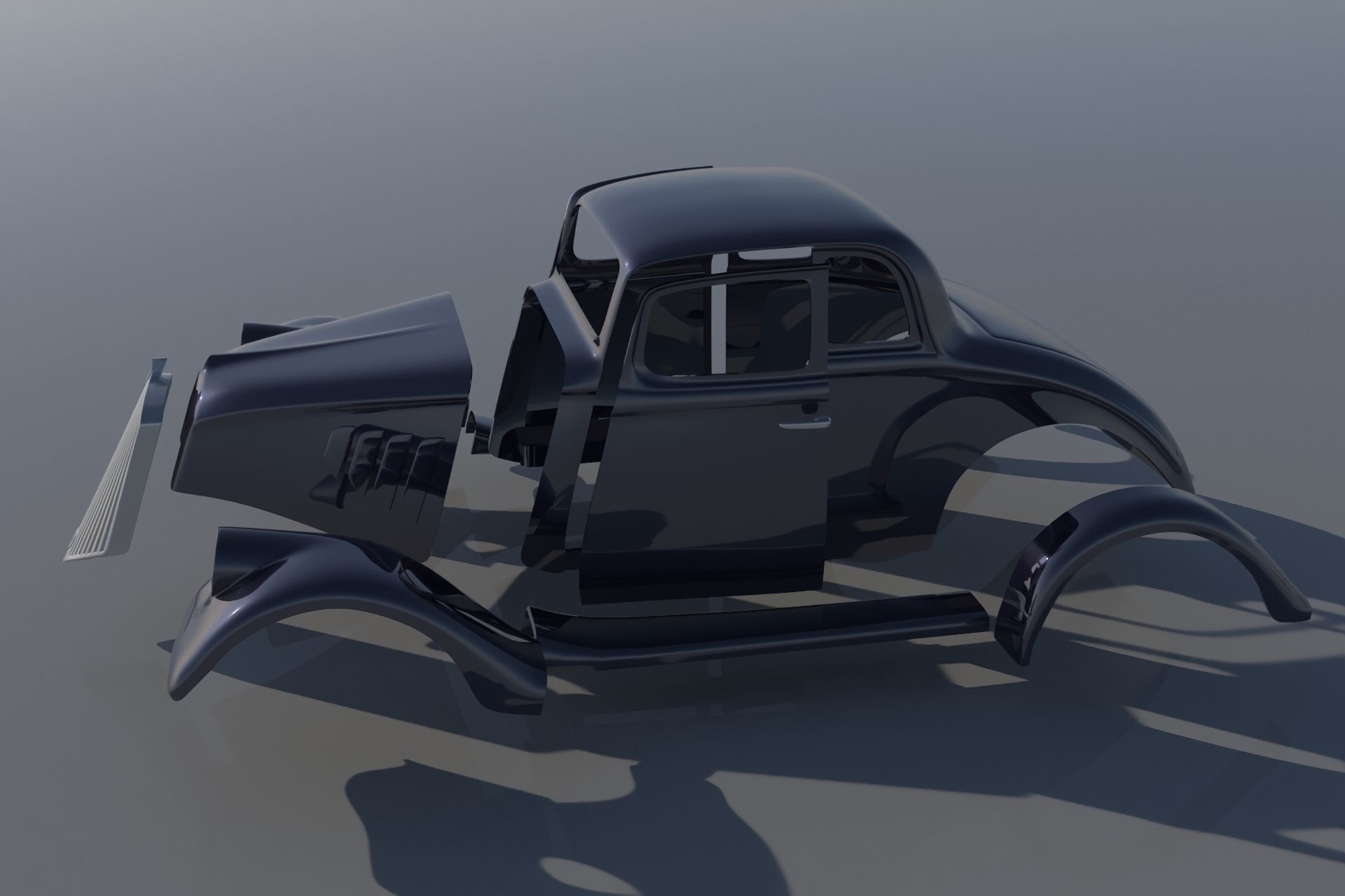 Willys Coupe 1933 3D print model_10
