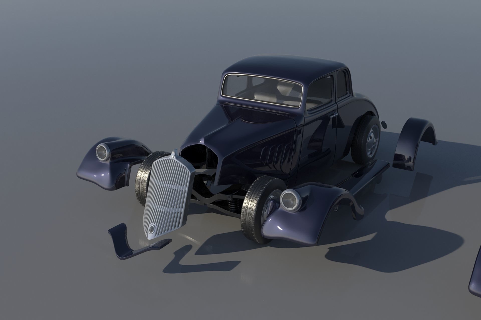 Willys Coupe 1933 3D print model_13