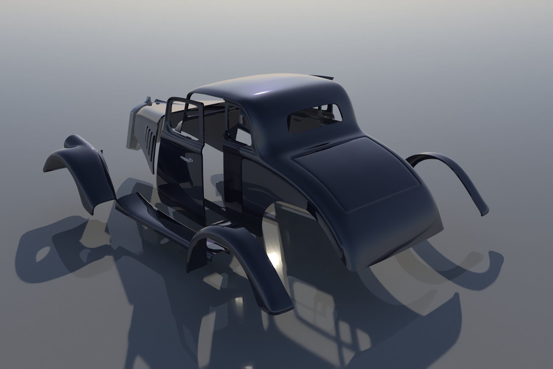 Willys Coupe 1933 3D print model_11