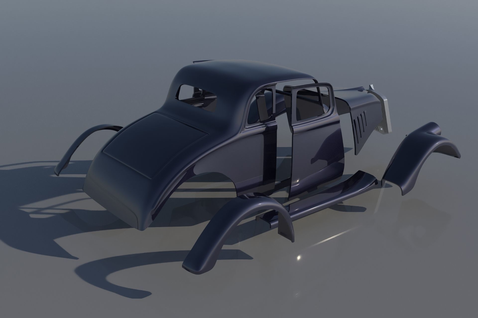 Willys Coupe 1933 3D print model_12