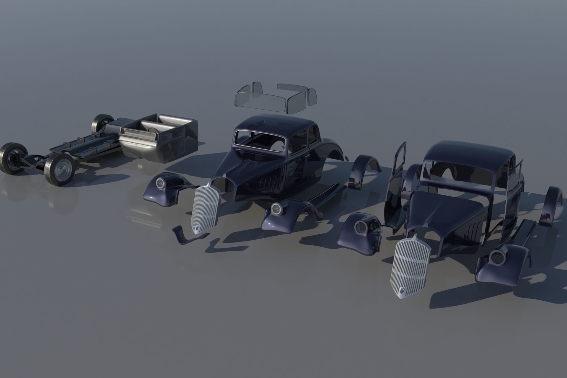 Willys Coupe 1933 3D print model_14