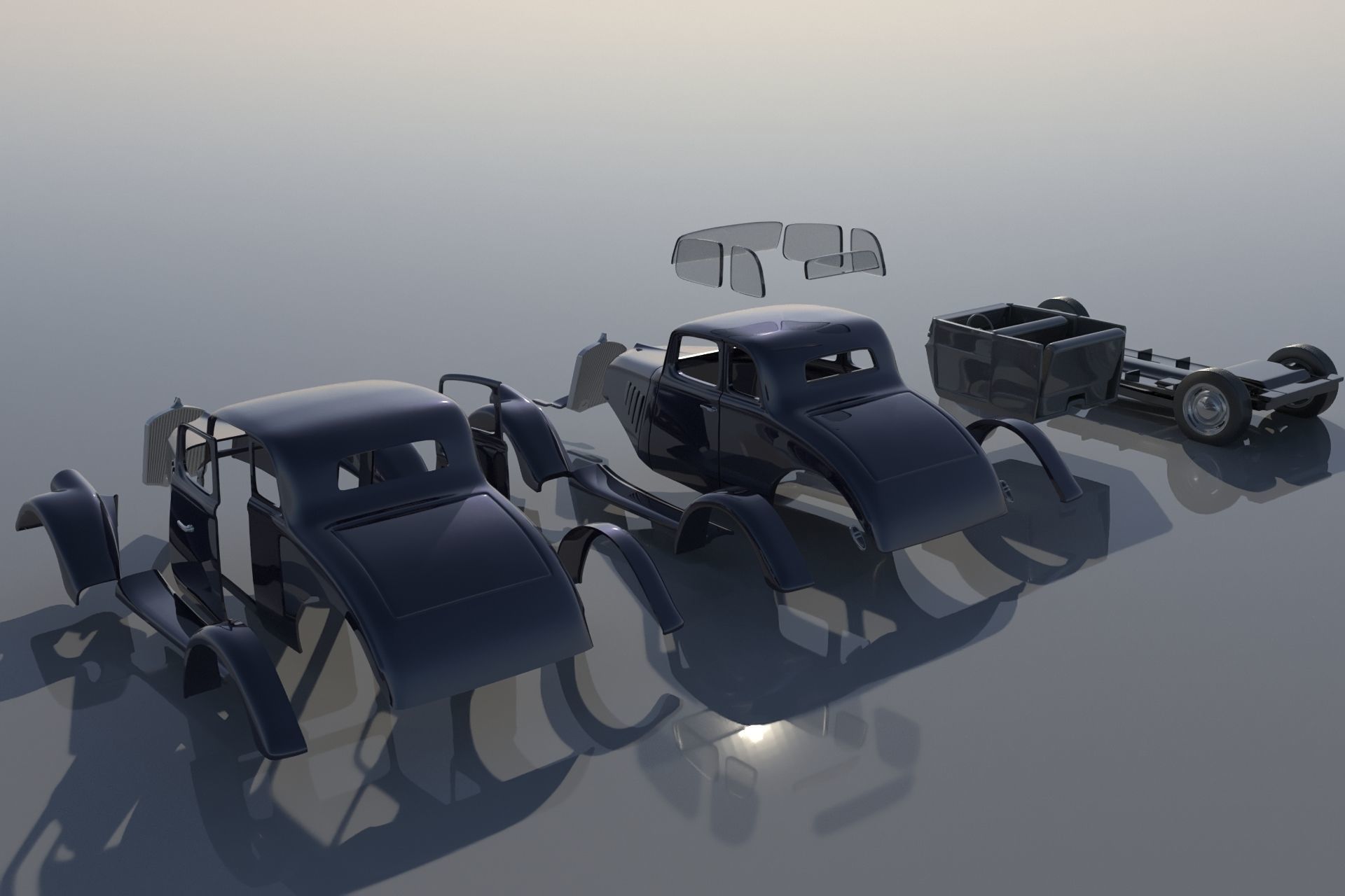 Willys Coupe 1933 3D print model_16