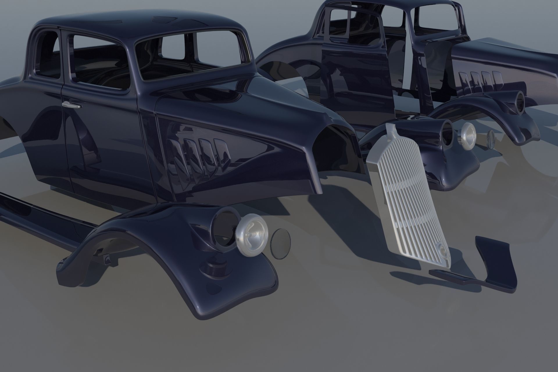 Willys Coupe 1933 3D print model_17