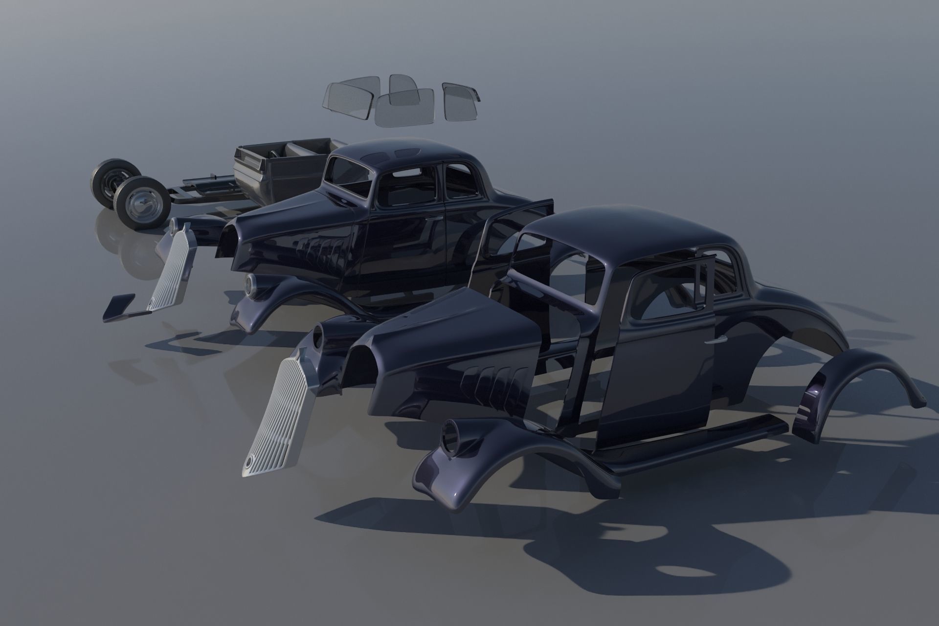 Willys Coupe 1933 3D print model_15