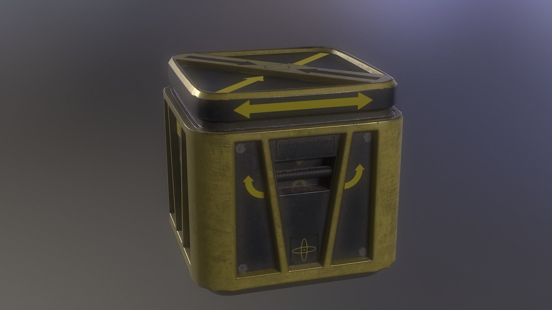 Sci-Fi crates Free low-poly 3D model_8