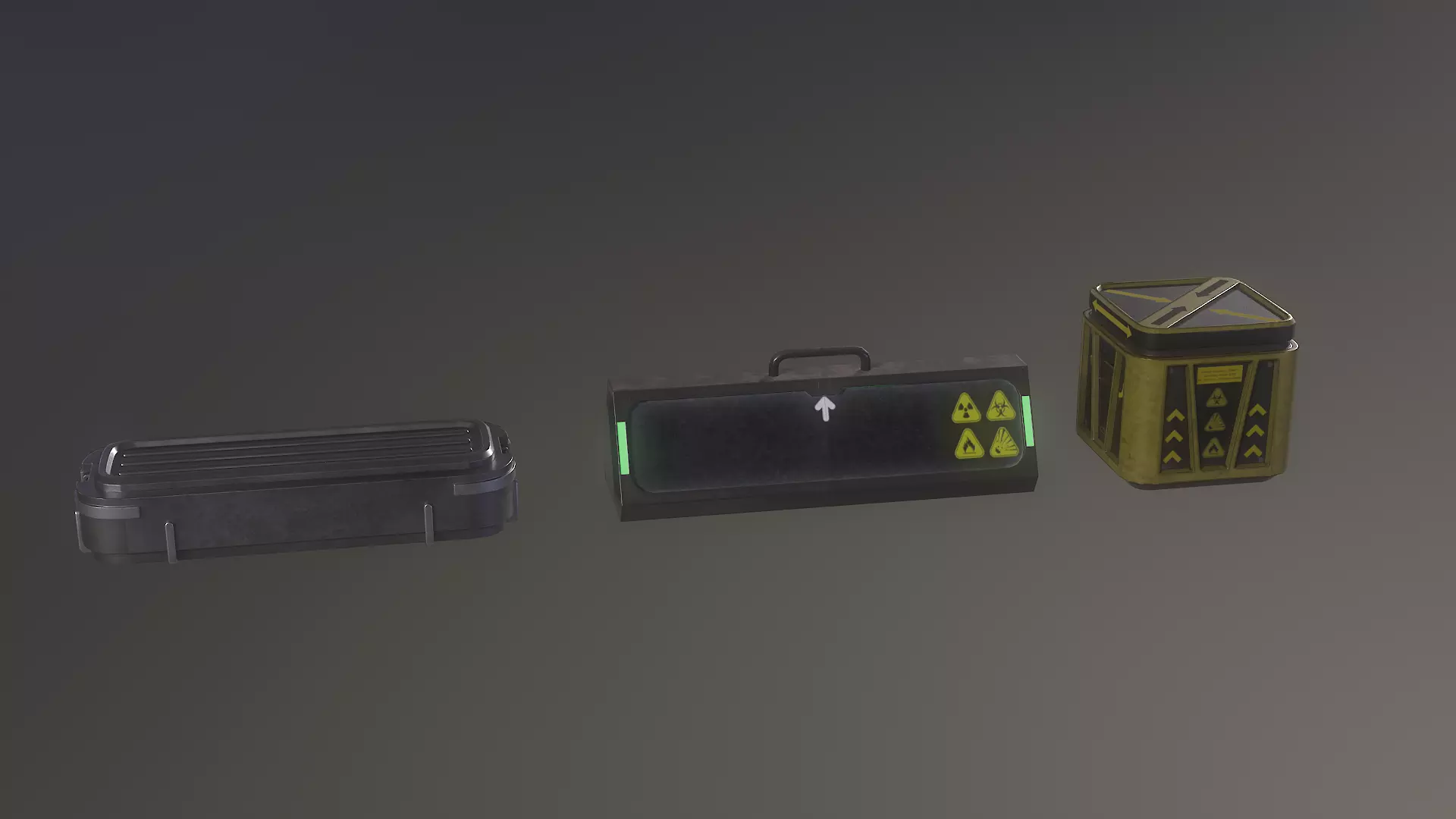 Sci-Fi crates Free low-poly 3D model_0