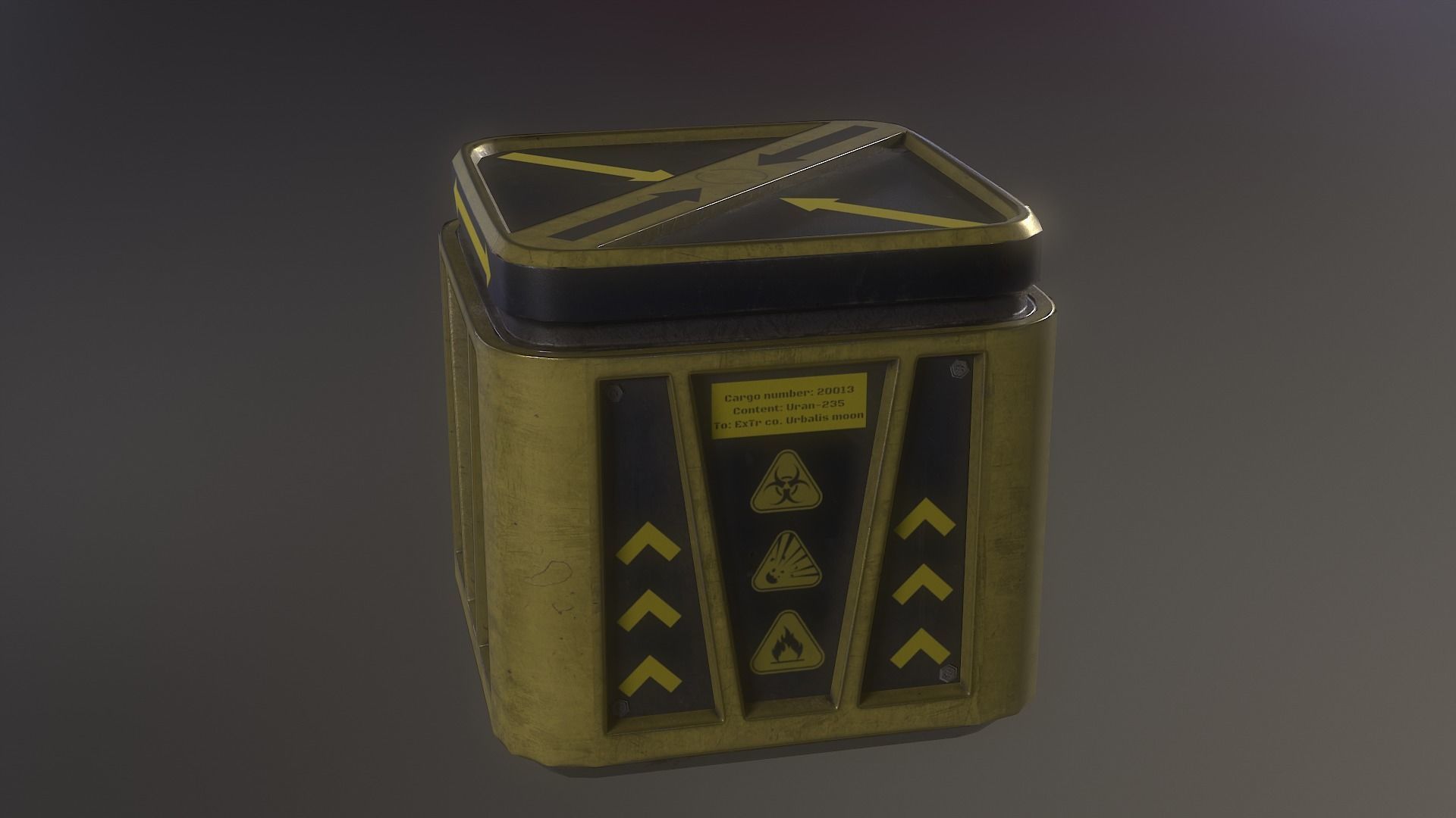 Sci-Fi crates Free low-poly 3D model_7