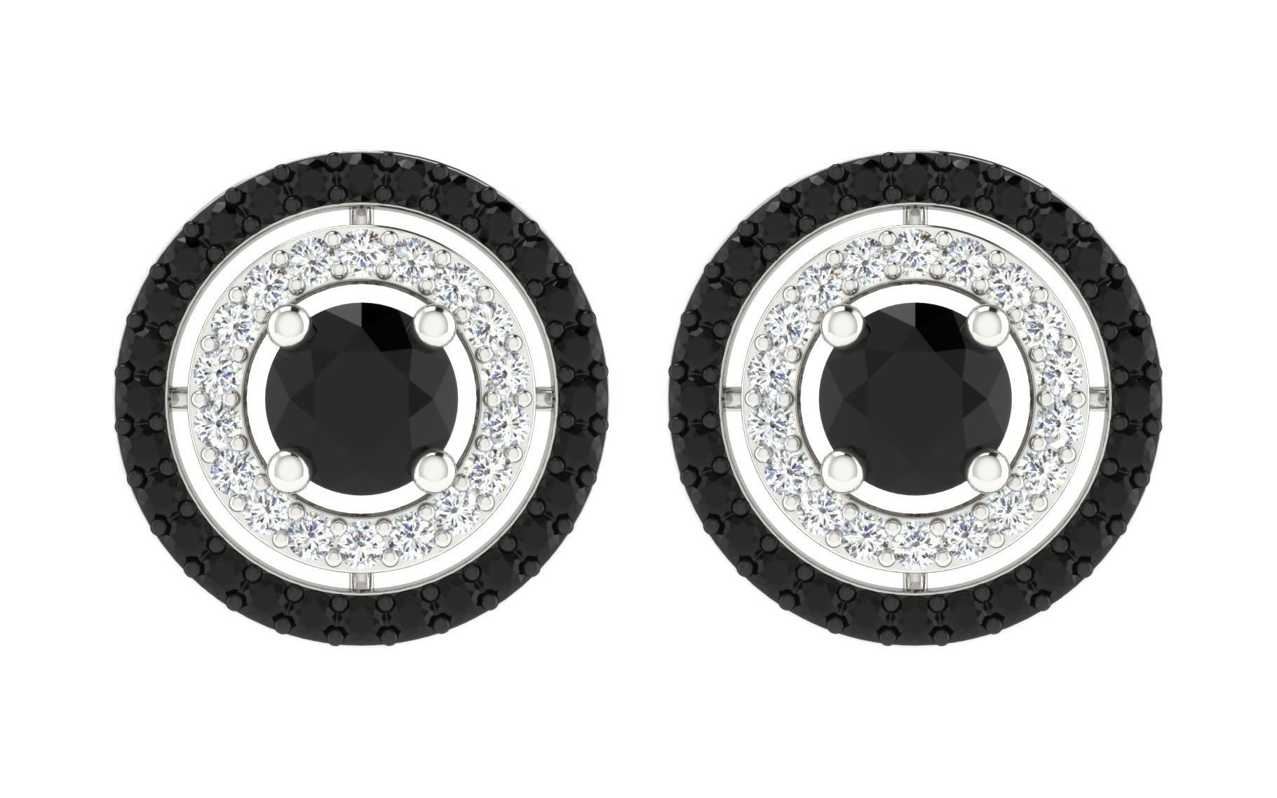 Solitaire Women Stud Earring 3dm STL OBJ FBX Render Details 3D print model_3