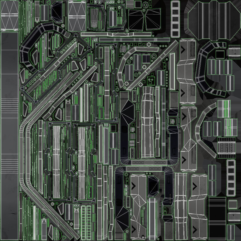 Sci-Fi Door v3 Low-poly 3D model_18