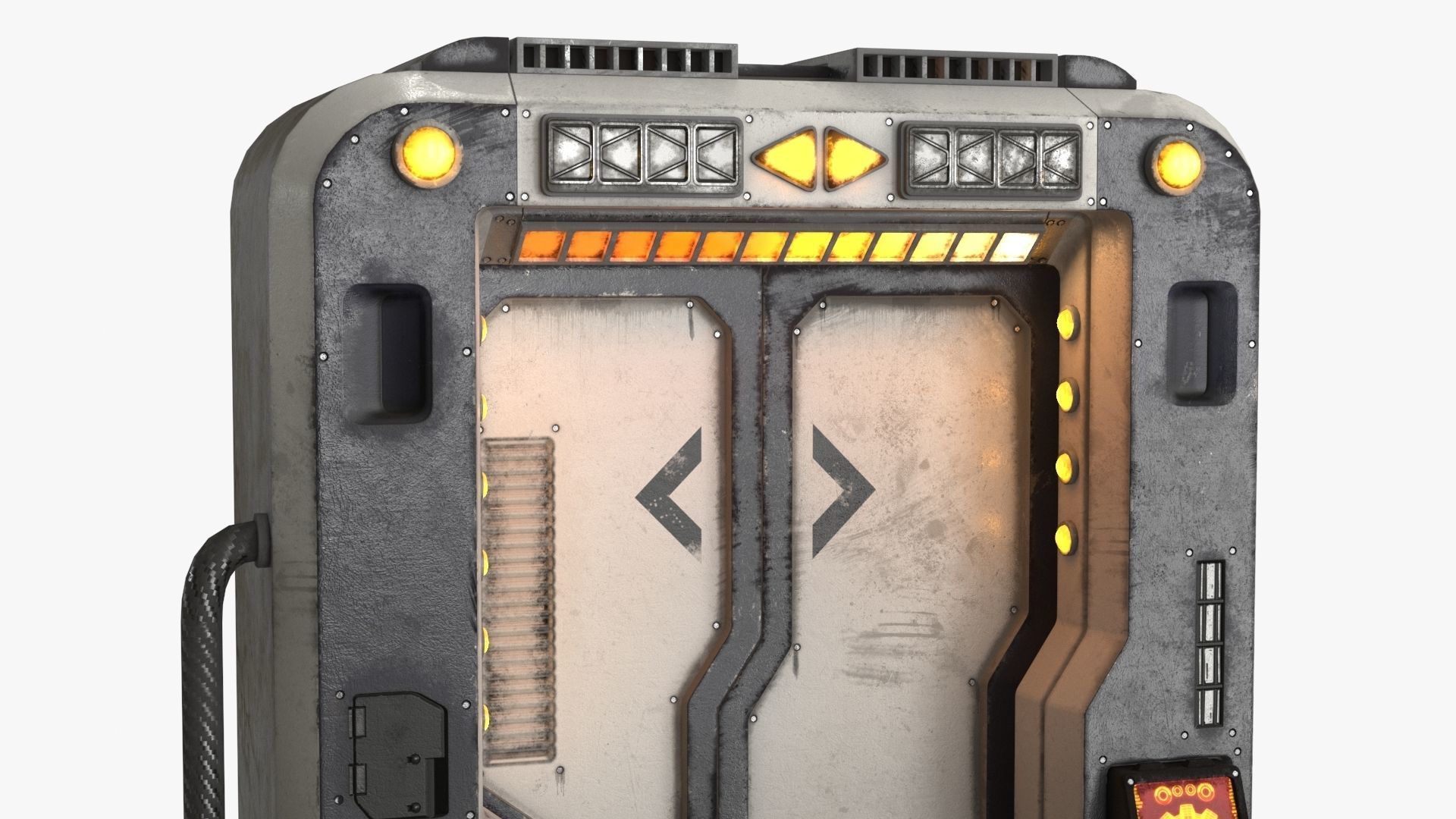 Sci-Fi Door v3 Low-poly 3D model_13