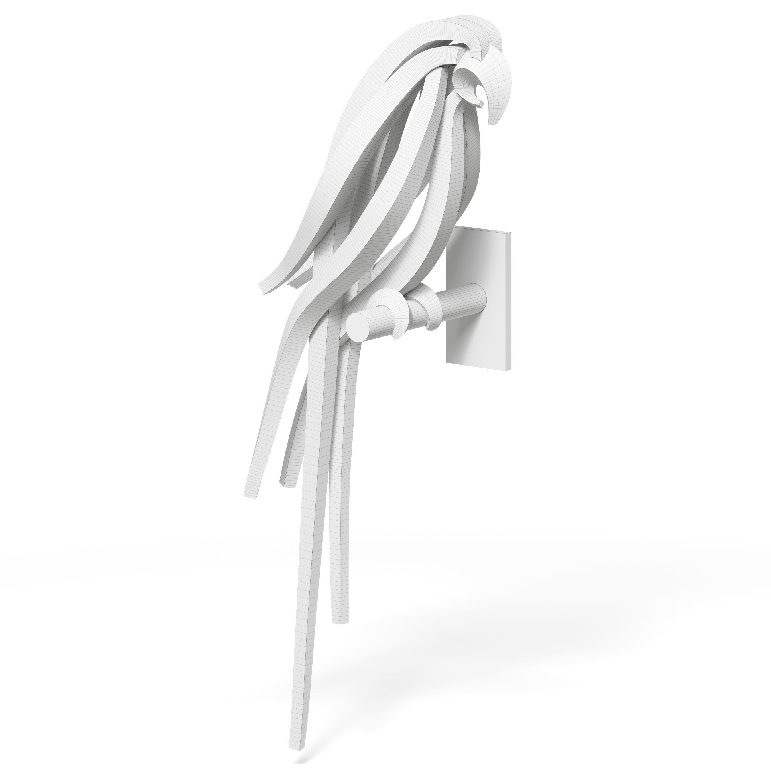 Red Parrot 3D model_1