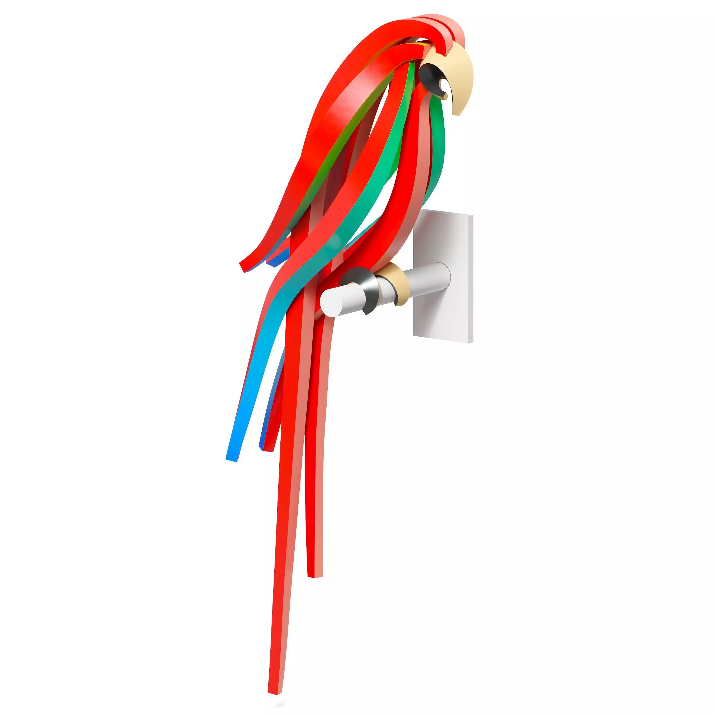 Red Parrot 3D model_0