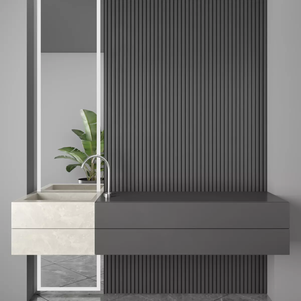 bathroom furniture set 53 3D model_0