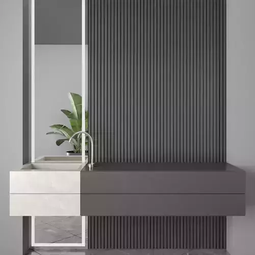 bathroom furniture set 53 3D model