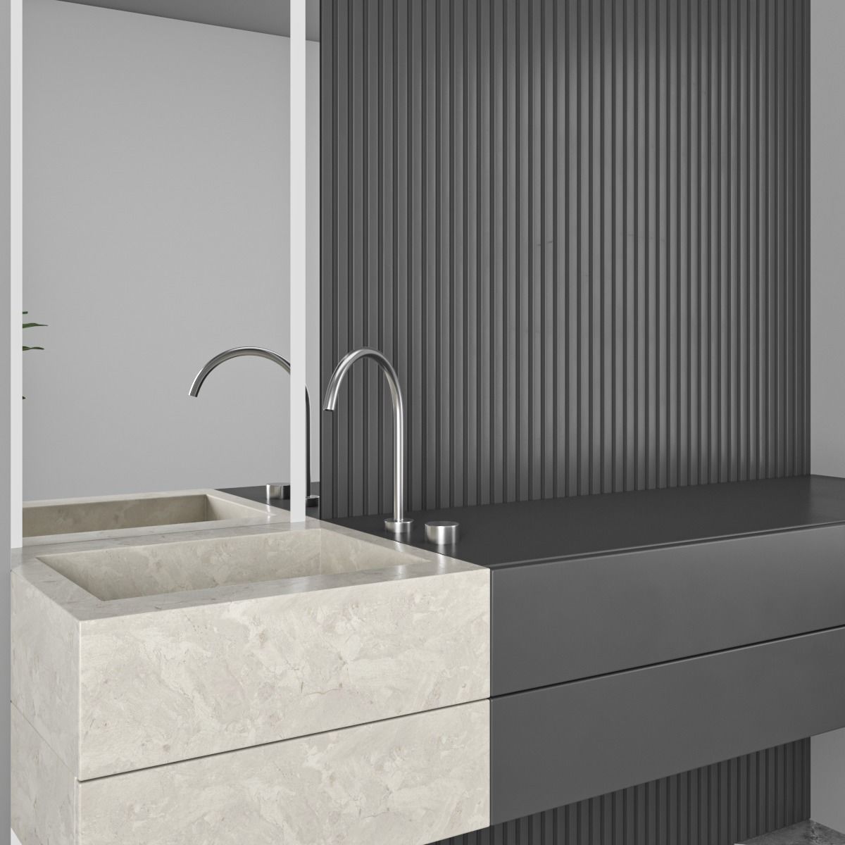 bathroom furniture set 53 3D model_3