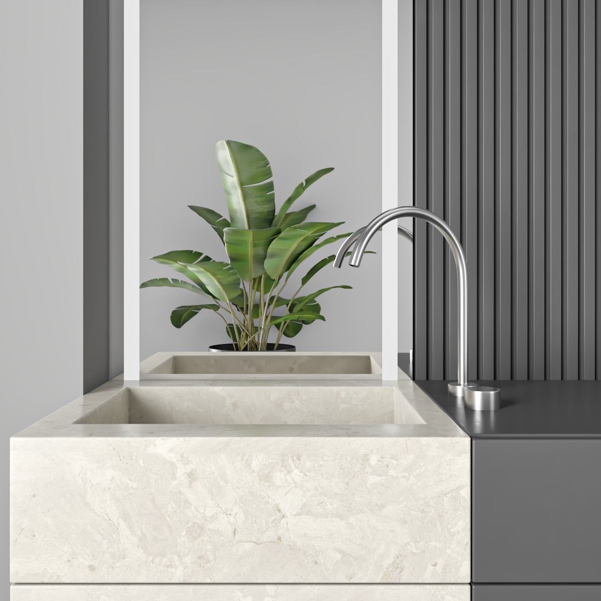 bathroom furniture set 53 3D model_1