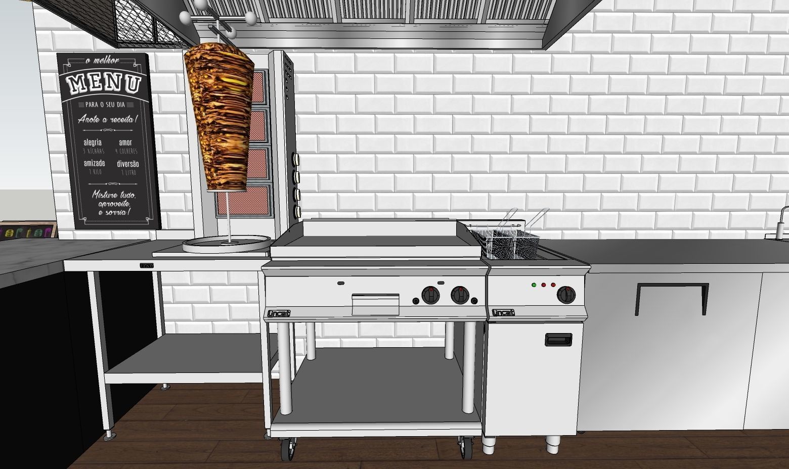 Vegan Shawarma small kebab store 3D model_3