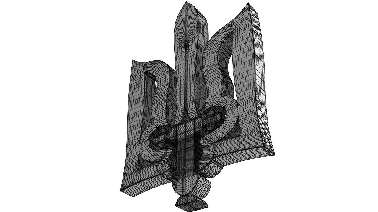 Ukrainian symbol 3D model_5