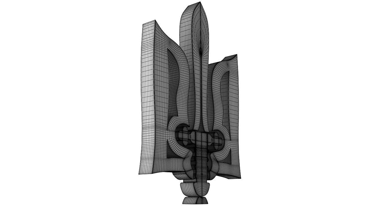 Ukrainian symbol 3D model_10