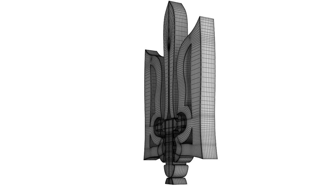 Ukrainian symbol 3D model_9