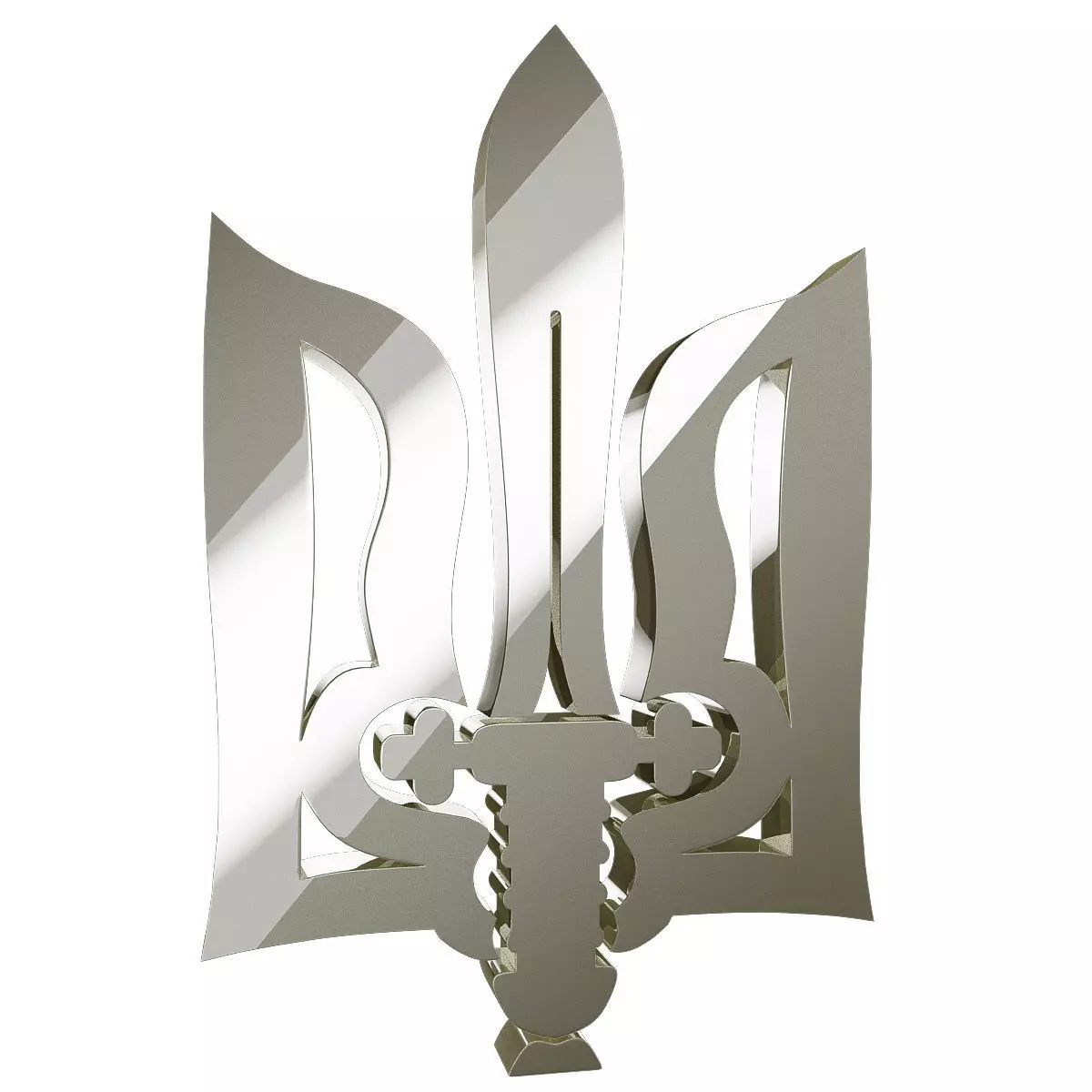 Ukrainian symbol 3D model_0