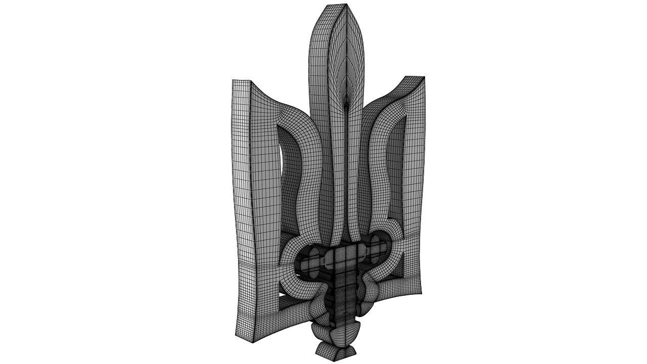 Ukrainian symbol 3D model_3