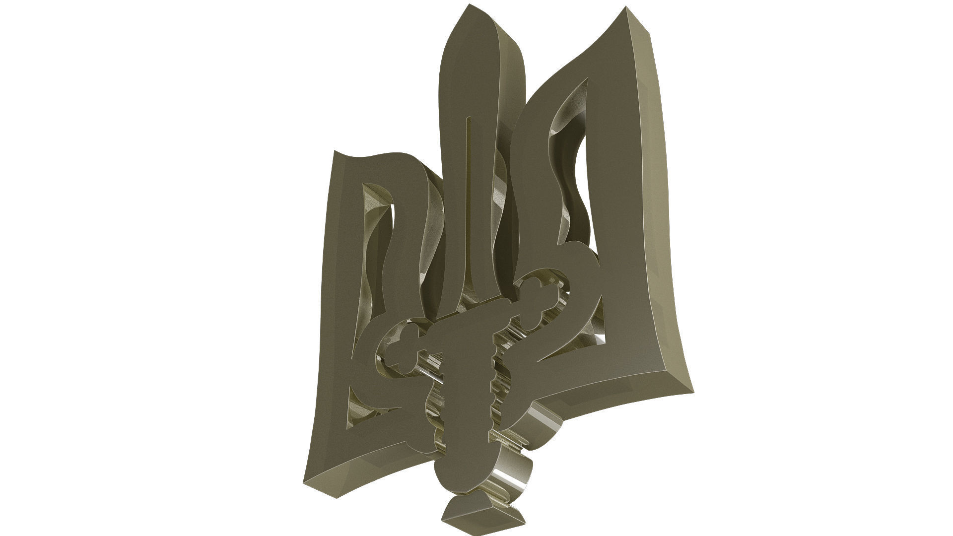 Ukrainian symbol 3D model_16