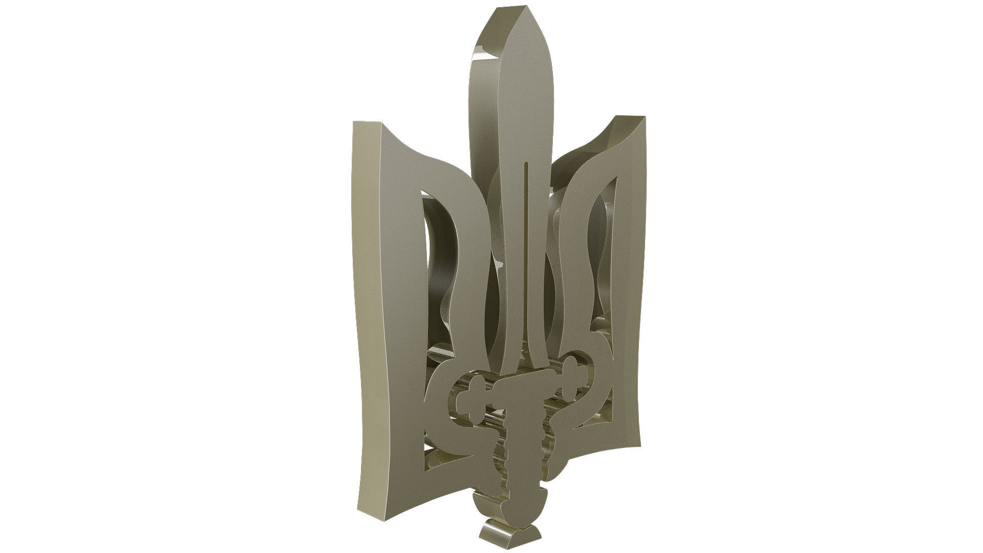 Ukrainian symbol 3D model_14