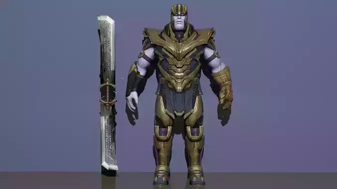 Thanos holding sword 3D model