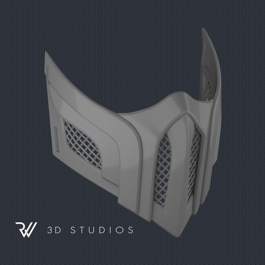 MK11 Sub-Zero Mask V16 - STL File 3D print model_4